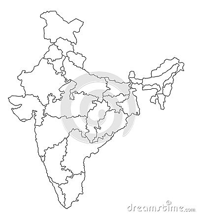 Map of India Stock Photo