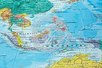 Map of Indonesia Stock Photo