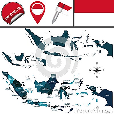 Map of Indonesia Vector Illustration