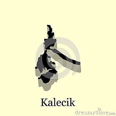 Map of Kalecik city of turkey region, illustration vector design template Vector Illustration