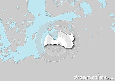 Map of Latvia Stock Photo