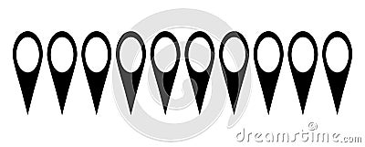 Map and location icon.Map marker icon.Maps pin. Location map black icon. Location pin. Pin icon vector. Communication, background. Vector Illustration