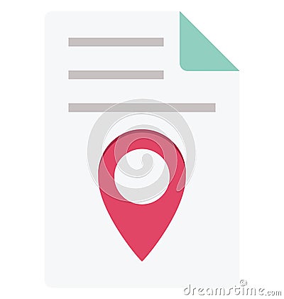 Map Locator Color Vector Icon which can easily modify or edit Vector Illustration