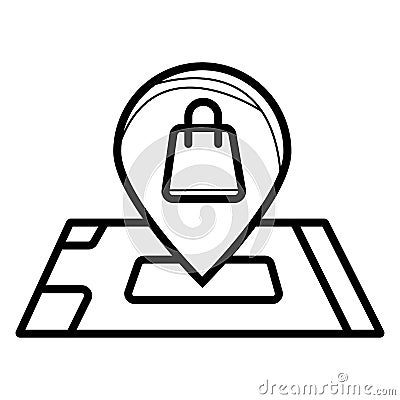 Map locator icon Cartoon Illustration