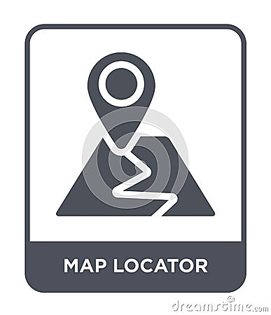 map locator icon in trendy design style. map locator icon isolated on white background. map locator vector icon simple and modern Vector Illustration