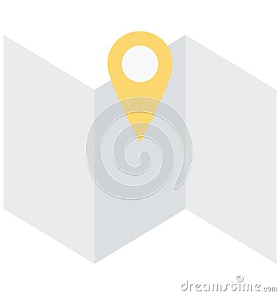 Map Locator isolated vector icon which can be easily edit or modified Vector Illustration