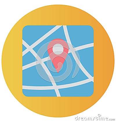 Map Locator isolated vector icon which can be easily edit or modified Vector Illustration