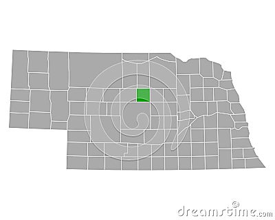 Map of Loup in Nebraska Vector Illustration