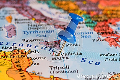 Map of Malta Stock Photo