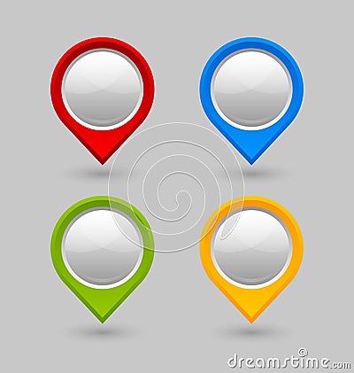 Map mark pointers Vector Illustration