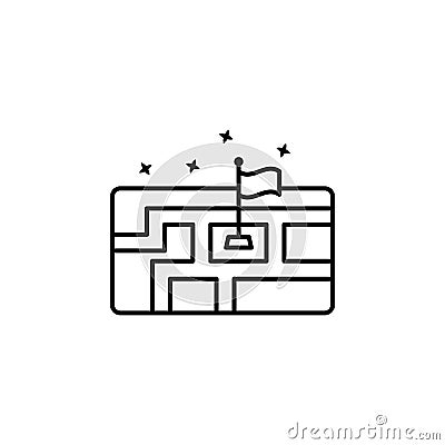 Map marker flag tool icon. Element of maps and navigator icon Stock Photo