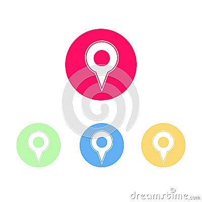 Map Marker Logo or Icon Vector Illustration