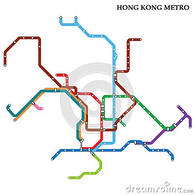 Map of the metro, Subway Stock Photo