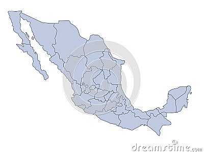 Map Mexico Stock Photo