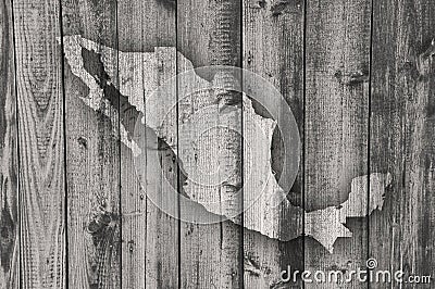 Map of Mexico on weathered wood Stock Photo