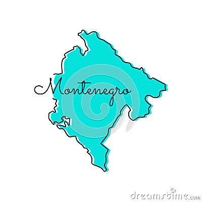 Map of Montenegro Vector Design Template. Vector Illustration