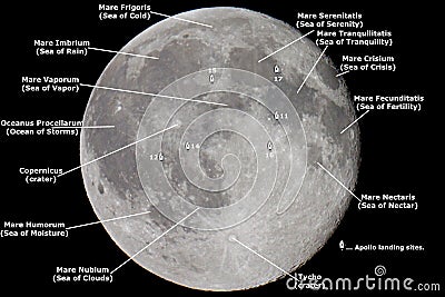 Map Of The Moon Royalty Free Stock Images - Image: 11308449