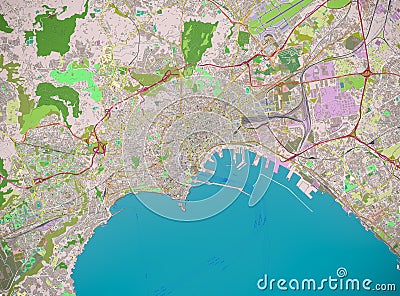 Map of Naples Metro in HD Stock Photo