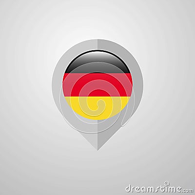 Map Navigation pointer with Germany flag design vector Vector Illustration