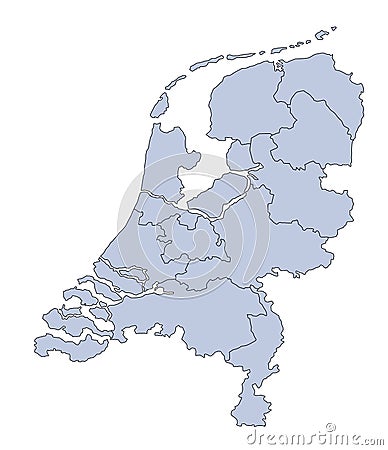 Map Netherlands Stock Photo