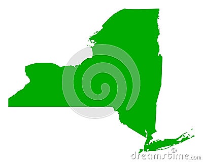 Map of New York Vector Illustration