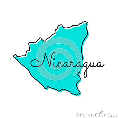 Map of Nicaragua Vector Design Template. Vector Illustration