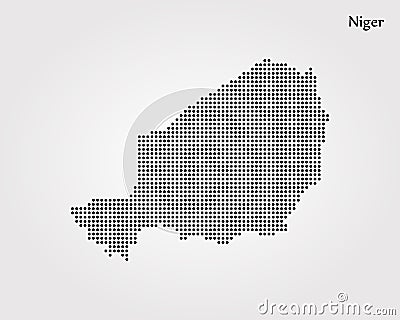 Map of Niger. Vector illustration. World map Cartoon Illustration