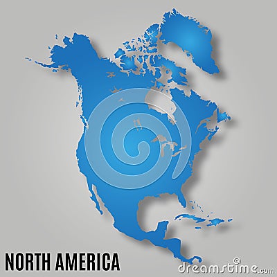 Map of north america Vector Illustration