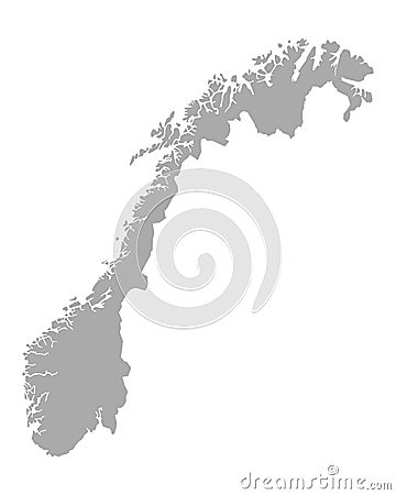 Map of Norway Vector Illustration