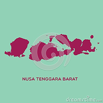 map of nusa tenggara barat. Vector illustration decorative design Vector Illustration