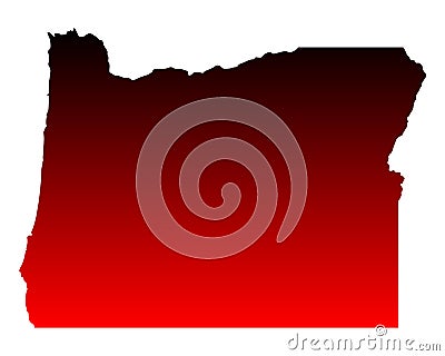 Map of Oregon Vector Illustration