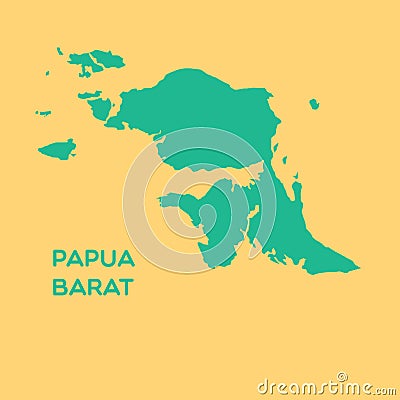 map of papua barat. Vector illustration decorative design Vector Illustration