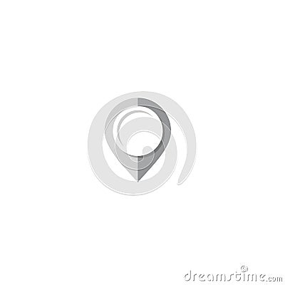 Map pin flat design style modern icon Stock Photo