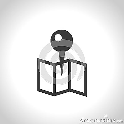 Map pin and geolocation mapping icon. color set. Stock Photo