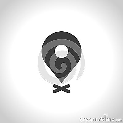 Map pin and geolocation mapping icon. color set. Vector Illustration