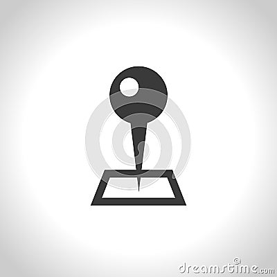 Map pin and geolocation mapping icon. color set. Stock Photo