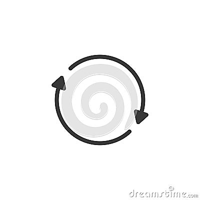 Circle arrows icon on white background Vector Illustration