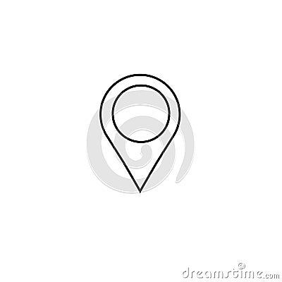 Map pin icon, location vector illustation icon Stock Photo