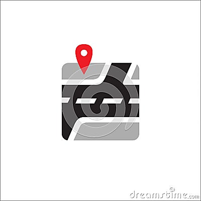 Map Pin Logo Design vector icon illustration Vector Illustration