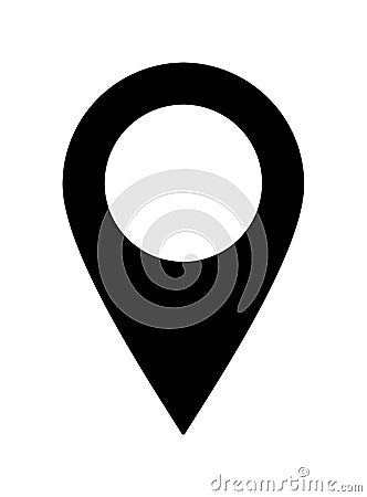 Map pin pointer navigation location icon Vector Illustration