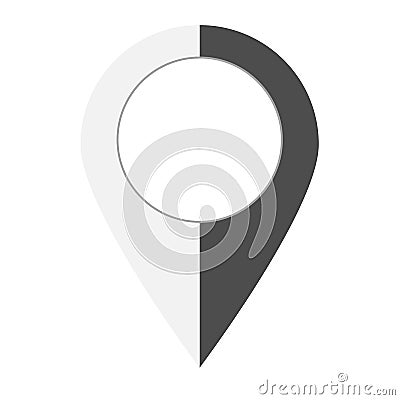 map point icon on white background. flat style. pin pointer location icon for your web site design, logo, app, UI. pin point sign Stock Photo