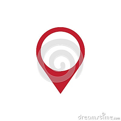 map point location pin vector icon for mapping and satellite allocation Vector Illustration