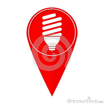 Map pointer bulb Vector Illustration