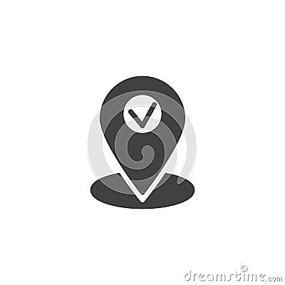 Map pointer check vector icon Vector Illustration
