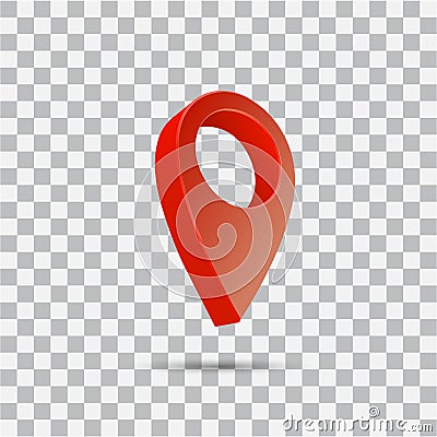 Set Map pointer 3d pin location symbols vector Vector Illustration