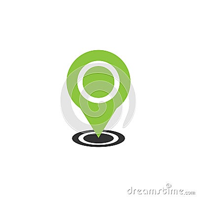 Map pointer icon vector illustration. GPS location symbol with with pin pointer for graphic design Vector Illustration