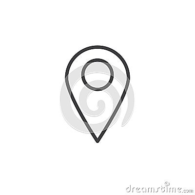 Map pointer line icon Vector Illustration