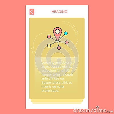 Map pointer mobile vertical banner design design. Vector Vector Illustration