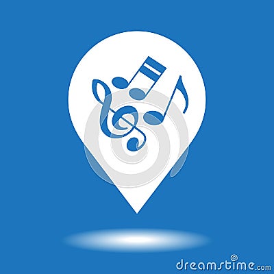 Musical notes icon Vector Illustration