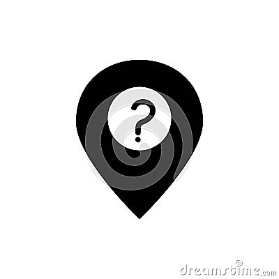 Map pointer question mark vector design template illustration Vector Illustration